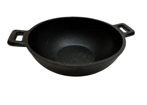 Cast Iron Kadai/Kadhai for Cooking and Deep Frying, Non-Stick | Induction Friendly | Pre-Seasoned | 22.86 cm / 9 inch, 2.3 kg, 2.25 Liter - Image 2